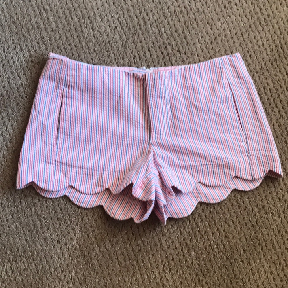Lilly Pulitzer Scalloped Edge Striped Shorts